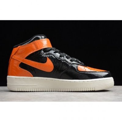 Nike Air Force 1 Mid '07 Siyah / Turuncu Kaykay Ayakkabı Türkiye - SWVMEUM6